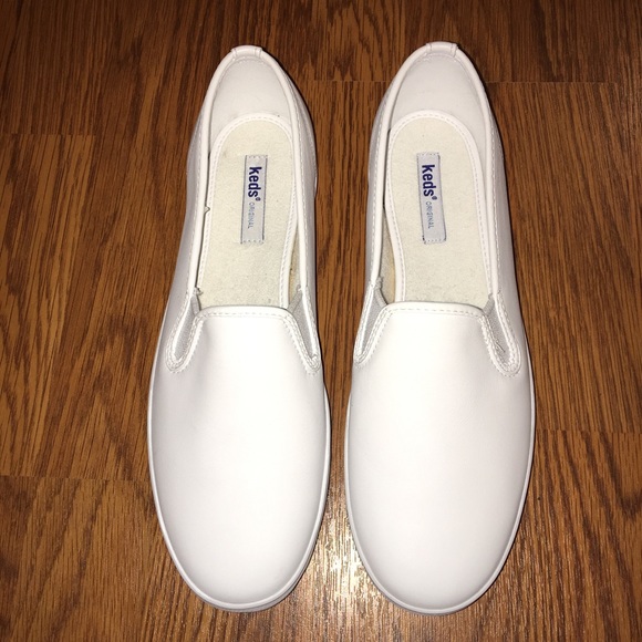 keds leather slip on